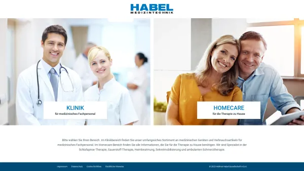 Website Screenshot: Hellmut Habel GmbH HABEL Medizintechnik - HABEL Medizintechnik - Date: 2023-06-14 10:38:01