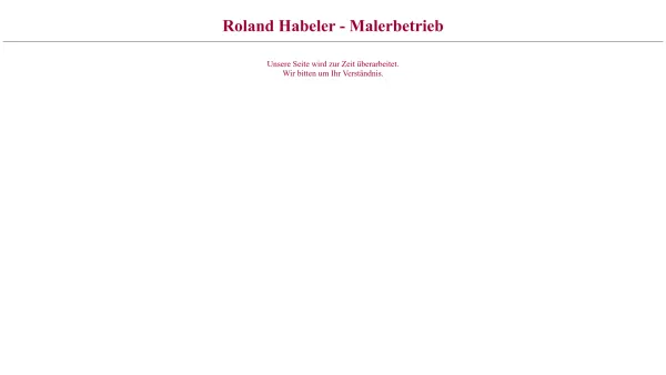 Website Screenshot: Roland Habeler Malerbetrieb GmbH - Date: 2023-06-22 15:15:51