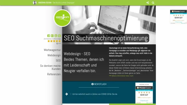 Website Screenshot: HABERNIG-DESIGN - Webdesigner mit langjähriger SEO Erfahrung aus Villach - Date: 2023-06-22 15:15:51