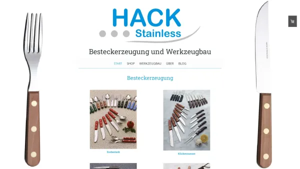 Website Screenshot: Otto Hack Gesellschaft Unbenanntes Dokument - Hack Stainless Messer und Besteckerzeugung Werkzeug und Vorrichtungsbau - Hack Stainlesss - Date: 2023-06-22 15:15:51