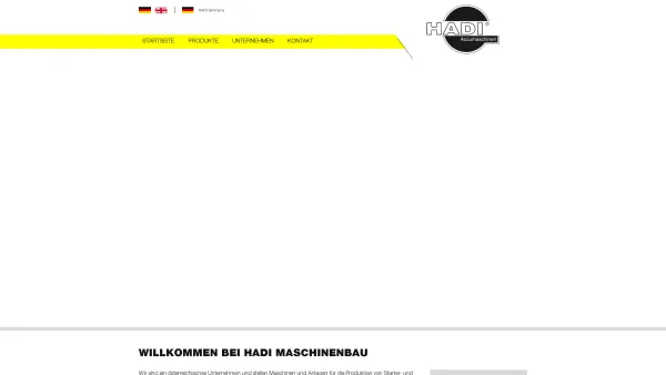 Website Screenshot: HADI Maschinenbau Ges.m.b.H. - HADI - Date: 2023-06-22 15:15:51