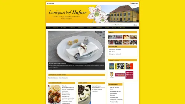 Website Screenshot: Landgasthof Hafner - Hadnwirt - Date: 2023-06-22 15:15:51