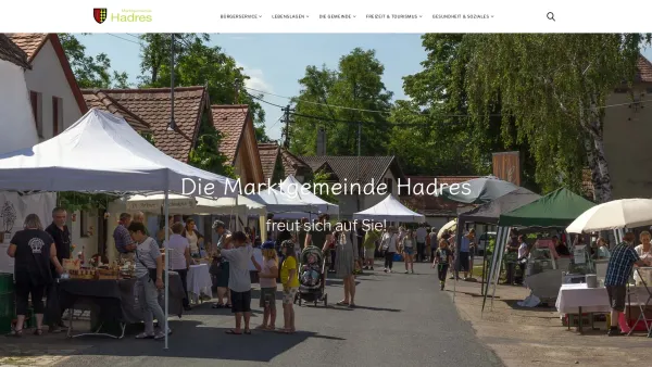 Website Screenshot: Gemeindeamt HTML REDIRECT - Marktgemeinde Hadres | Marktgemeinde Hadres - Date: 2023-06-14 10:40:23