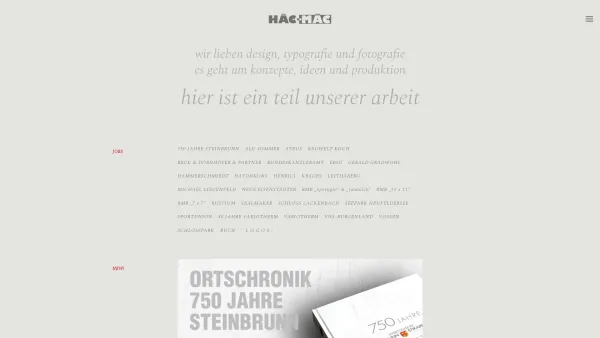 Website Screenshot: Jürgen Grafikstudio Häc-Mäc - HÄC-MÄC – Grafik – Design - Date: 2023-06-22 15:15:51
