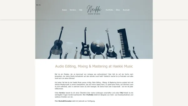 Website Screenshot: Haekki Music // Patrick Hacksteiner - Haekki Music - Editing, Mixing & Mastering - Date: 2023-06-26 10:26:22