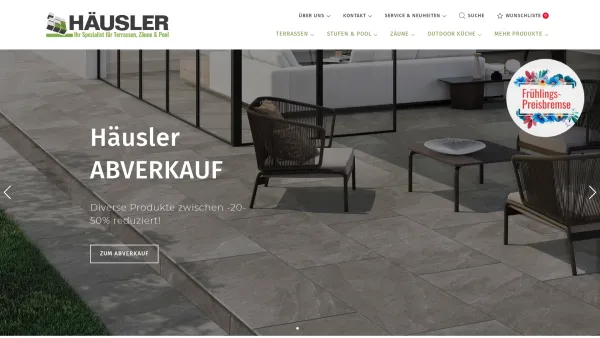 Website Screenshot: Häusler Vielfalt Stein - Terrasse | Stufen | Zäune | Poolumrandungen | Häusler - Date: 2023-06-15 16:02:34