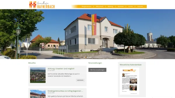 Website Screenshot: Gemeindeamt Region Dunkelsteinerwald Still Schön Mystisch - Home - Marktgemeinde Hafnerbach - Date: 2023-06-22 15:15:51