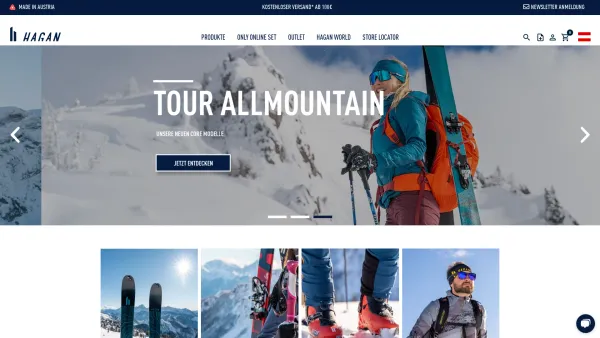 Website Screenshot: to Hagan - Hagan-ski.com - Tourenski und Skitouren-Ausrüstung aus Österreich - Date: 2023-06-22 15:15:51