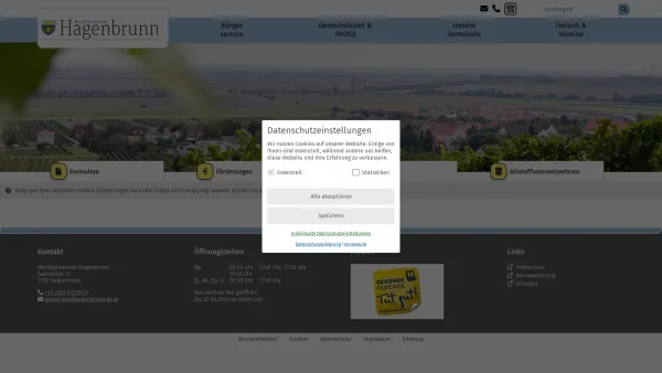 Website Screenshot: Gemeindeamt Marktgemeinde Hagenbrunn - Marktgemeinde Hagenbrunn - Startseite - Date: 2023-06-22 15:02:05