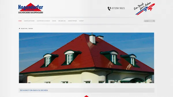 Website Screenshot: Franz Hagendorfer KEG - Dachdeckerei - Home - Date: 2023-06-14 10:38:10