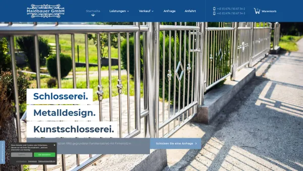 Website Screenshot: Haidbauer Gesellschaft Neue Seite 4 - Schlosserei Haidbauer in Markt Piesting bei Wiener Neustadt - Date: 2023-06-22 15:02:05