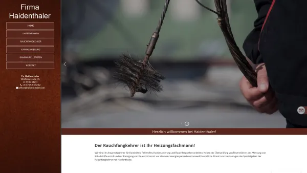 Website Screenshot: Jansky Haidenthaler Kaminsanierung HAIDENTHALER Rauchfangkehrer und Kaminsanierer - Haidenthaler GmbH aus Steyr in Oberösterreich - Date: 2023-06-22 15:02:05