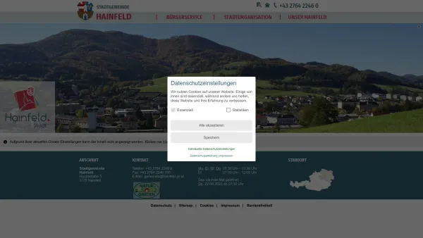 Website Screenshot: Stadtgemeinde Hainfeld - Hainfeld - GEM2GO WEB - Startseite - Date: 2023-06-22 15:02:05
