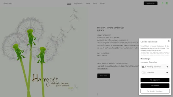 Website Screenshot: Hairgott Frisuren - Home | hairgott wien - Date: 2023-06-22 15:02:05