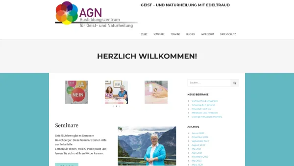 Website Screenshot: AGN - Ausbildungszentrum für Geistheilung und Naturheilung - Geist – und Naturheilung mit Edeltraud – Finde Hilfe zur Selbsthilfe - Date: 2023-06-22 15:02:05