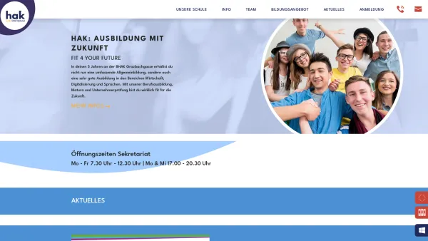 Website Screenshot: Bundeshandelsakademie und Bundeshandelsschule Bundes handelsakademie für HAK Grazbachgasse - HAK Grazbachgasse | Graz | All About Your Future - HAK Grazbachgasse | Graz / Österreich | All about your future - Date: 2023-06-15 16:02:34
