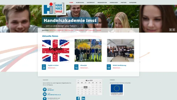 Website Screenshot: Bundeshandelsschule Bundeshandelsakademie u HAK-Imst, IT-Kolleg, Abendschule für Berufstätige - BHAK/HAS Imst - BHAK/HAS Imst - Date: 2023-06-14 10:40:23