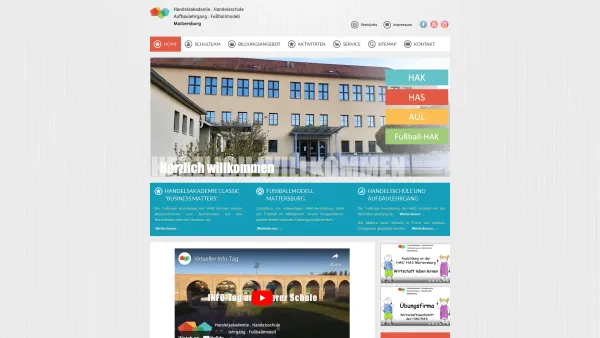 Website Screenshot: Bundeshandelsakademie und BHAK/BHAS Mattersburg und AufbaulehrgangDNN 1.0.9 - BHAK | BHAS | AUL | Fußballmodell Mattersburg - Home - Date: 2023-06-15 16:02:34