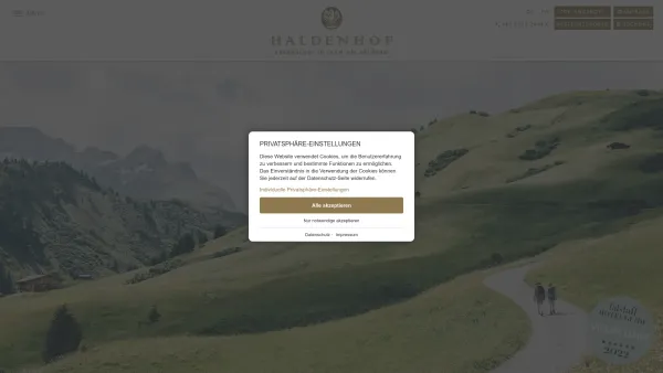 Website Screenshot: Hotel Haldenhof**** - 4 Sterne Hotel in Lech am Arlberg | Haldenhof - Date: 2023-06-22 15:15:51