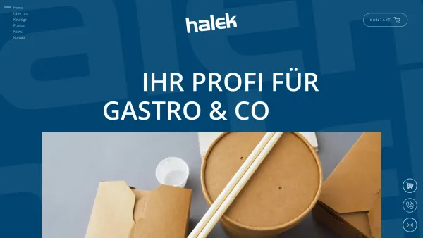Website Screenshot: Heinz K Halek Alles für die Gastronomie und Großküche - Home | Halek GmbH - Date: 2023-06-22 15:16:28
