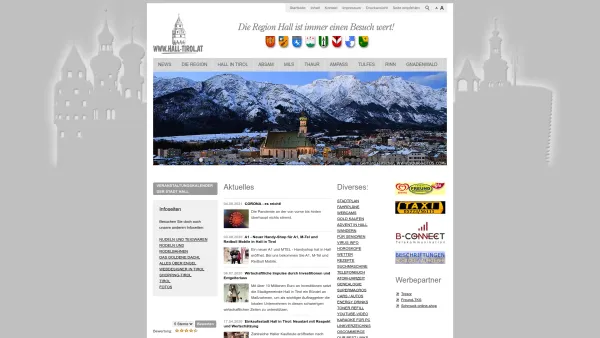 Website Screenshot: Hall in Tirol Das Internetportal für die Region Hall. - Hall in Tirol - Das Internetportal für die ganze Region Hall in Tirol. - Hall in Tirol bei Innsbruck - Date: 2023-06-22 15:16:28