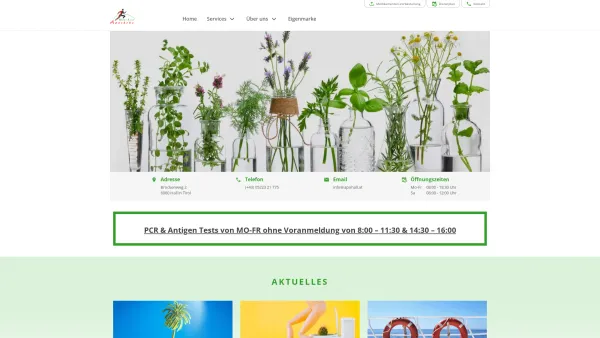 Website Screenshot: Haller Lend Apotheke - HOME - Haller Lend Apotheke - Date: 2023-06-22 15:16:28