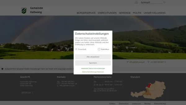 Website Screenshot: Gemeindeamt Hallwang RiS-Kommunal - Hallwang - Startseite - Date: 2023-06-22 15:12:08
