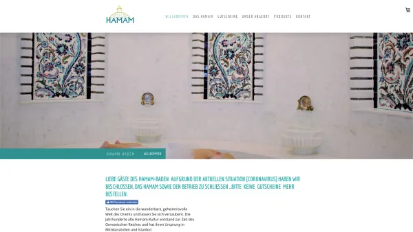 Website Screenshot: Öztürk Hamam HAMAM-Baden - Baden wie im Orient - Hamam-Baden.at - Date: 2023-06-14 10:40:23