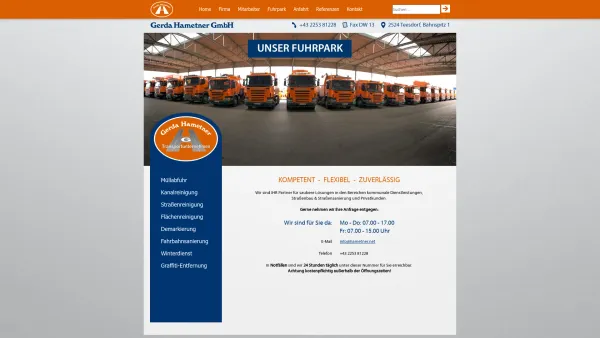 Website Screenshot: Transportunternehmen Gerda Hametner - Gerda Hametner GmbH - Home - Date: 2023-06-22 15:12:08
