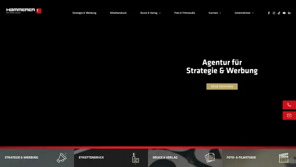 Website Screenshot: Hammerer GmbH & CoKG - HAMMERER GmbH | Agentur für Strategie und Werbung - Date: 2023-06-22 15:12:08