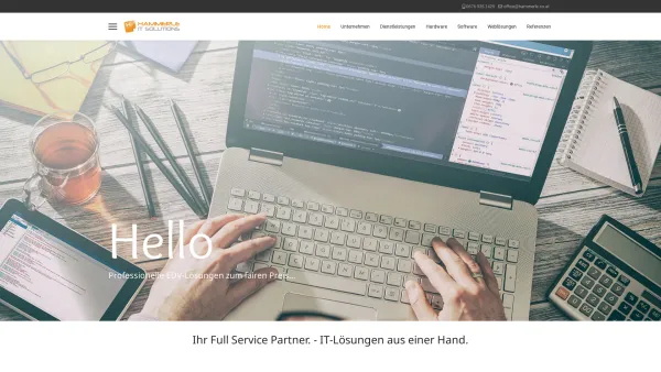 Website Screenshot: Hammerle IT Solutions - Home - Date: 2023-06-14 10:40:23