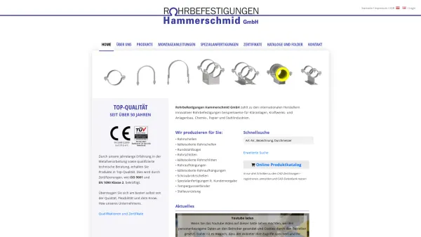 Website Screenshot: Rohrbefestigungen Hammerschmid GmbH - Rohrbefestigungen Hammerschmid GmbH - Date: 2023-06-22 15:12:08