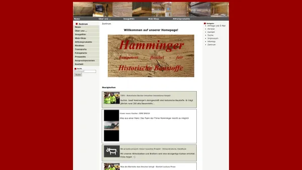 Website Screenshot: Josef Hamminger - Baustoffe & Isolierungen Fassadengestaltungs-GmbH - Josef Hamminger - Historische Baustoffe - Altholz - Rückbau - Zentrum - Date: 2023-06-22 15:12:08