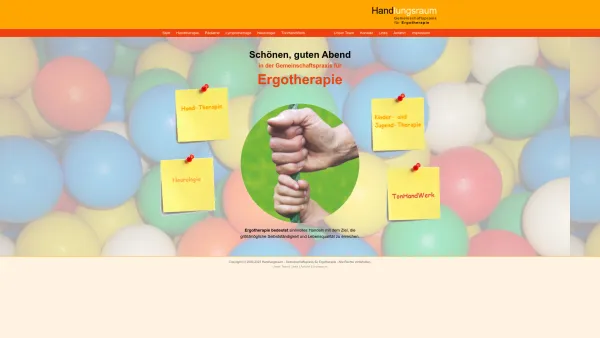 Website Screenshot: Handlungsraum eine Gemeinschaftspraxis für Ergotherapie - Handlungsraum | Willkommen - Date: 2023-06-22 15:12:08