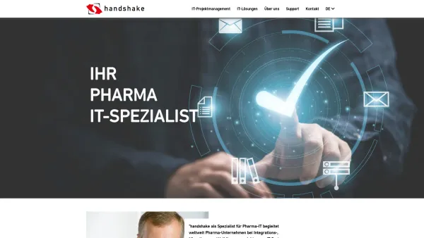 Website Screenshot: handshake HandelsgesmbH AFN - handshake | Ihr Pharma-IT-Spezialist - Date: 2023-06-14 10:38:21