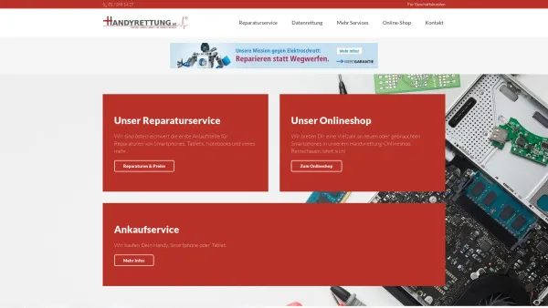 Website Screenshot: Handyrettung.at - Handyrettung.at ® EXPRESS Reparatur für Handy, Notebooks und mehr - Date: 2023-06-22 15:02:08