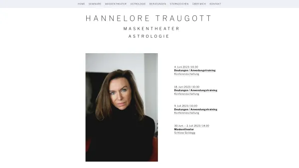 Website Screenshot: Hannelore Traugott Astrologie - HANNELORE TRAUGOTT - Date: 2023-06-14 10:40:26