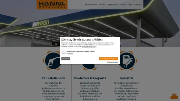 Website Screenshot: Metallbau Hannl GesmbH Johann Hannl Standorf 63 4223 Katsdorf Austria - HOME | HANNL Metallbau - Date: 2023-06-22 15:02:09