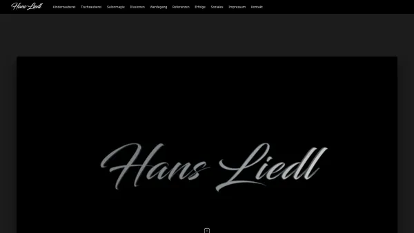 Website Screenshot: Zauberkünstler Hans Liedl - Hans Liedl - Ihr Zauberer aus Salzburg - Date: 2023-06-22 15:02:09