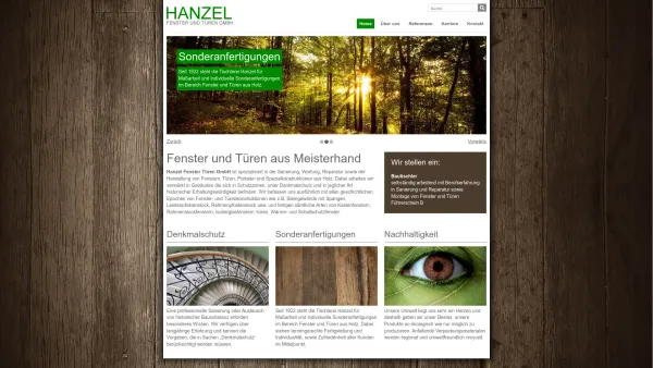 Website Screenshot: Großtischlerei Eduard Hanzel - Home - Hanzel - Date: 2023-06-14 10:40:26
