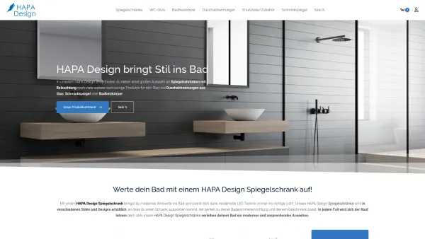 Website Screenshot: HAPA Design GmbH - HAPA Design Bad Spiegelschrank, Duschabtrennung, Heizkörper - Date: 2023-06-26 10:26:22