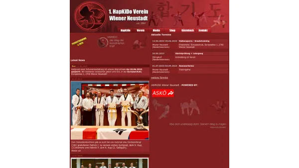 Website Screenshot: 1. HAPKIDO Verein Wiener Neustadt - Hapkido Wiener Neustadt - Date: 2023-06-22 15:02:09