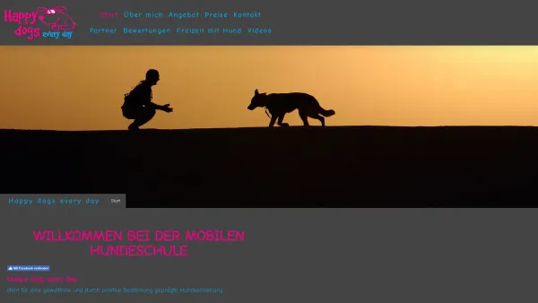 Website Screenshot: Hundetraining Happy Dogs Every Day - mobile Hundeschule-individuelles Hundetraining - mobiles Hundetraining Happy Dogs every Day - Date: 2023-06-14 10:40:26