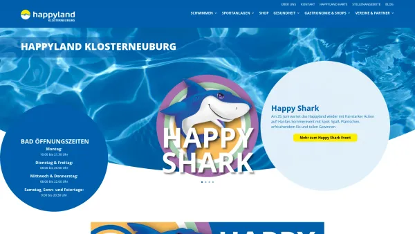 Website Screenshot: Sportstätten Klosterneuburg AG-happyland - Happyland Klosterneuburg - Happyland - Date: 2023-06-22 15:02:09