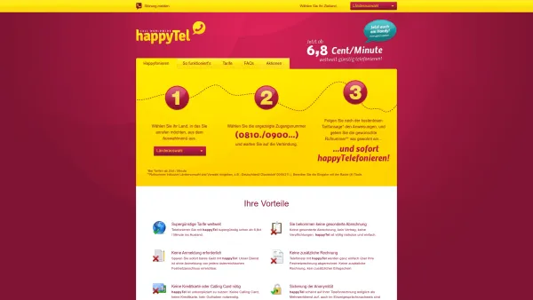 Website Screenshot: www.happyTel.at - Mit happyTel.at billig ins Ausland telefonieren - Date: 2023-06-14 10:40:26