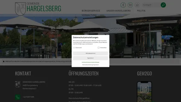 Website Screenshot: Gemeindeamt Hargelsberg RiS-Kommunal - Hargelsberg - GEM2GO WEB - Startseite - Date: 2023-06-22 15:12:08