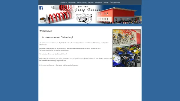 Website Screenshot: Motorradteile Haring - Startseite - Date: 2023-06-14 10:38:10