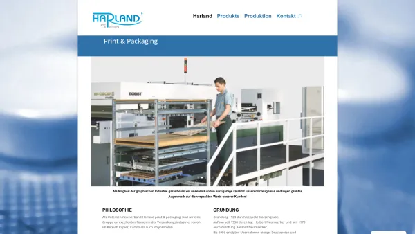 Website Screenshot: Ing. Helmut News - Harland Print & Packaging | - Date: 2023-06-22 15:13:47
