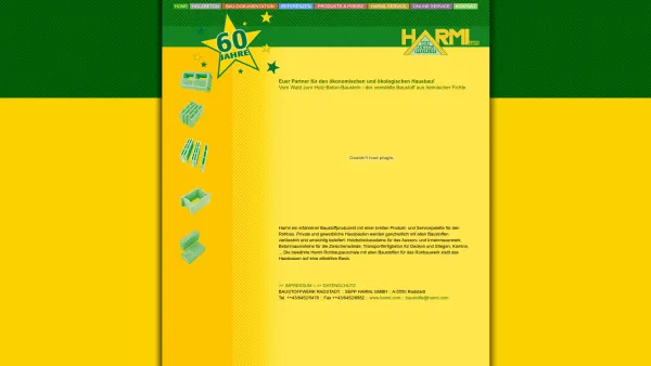 Website Screenshot: Harml Baustoffwerk Sepp Harml GesmbH - Harml der Rohbau Spezialist, alle Baustoffe für den Hausbau - Date: 2023-06-22 15:13:47
