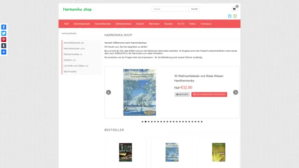 Website Screenshot: Harmonikazentrum - Harmonika.shop - viele Produkte rund um die Steirische Harmonika - Date: 2023-06-22 15:13:48